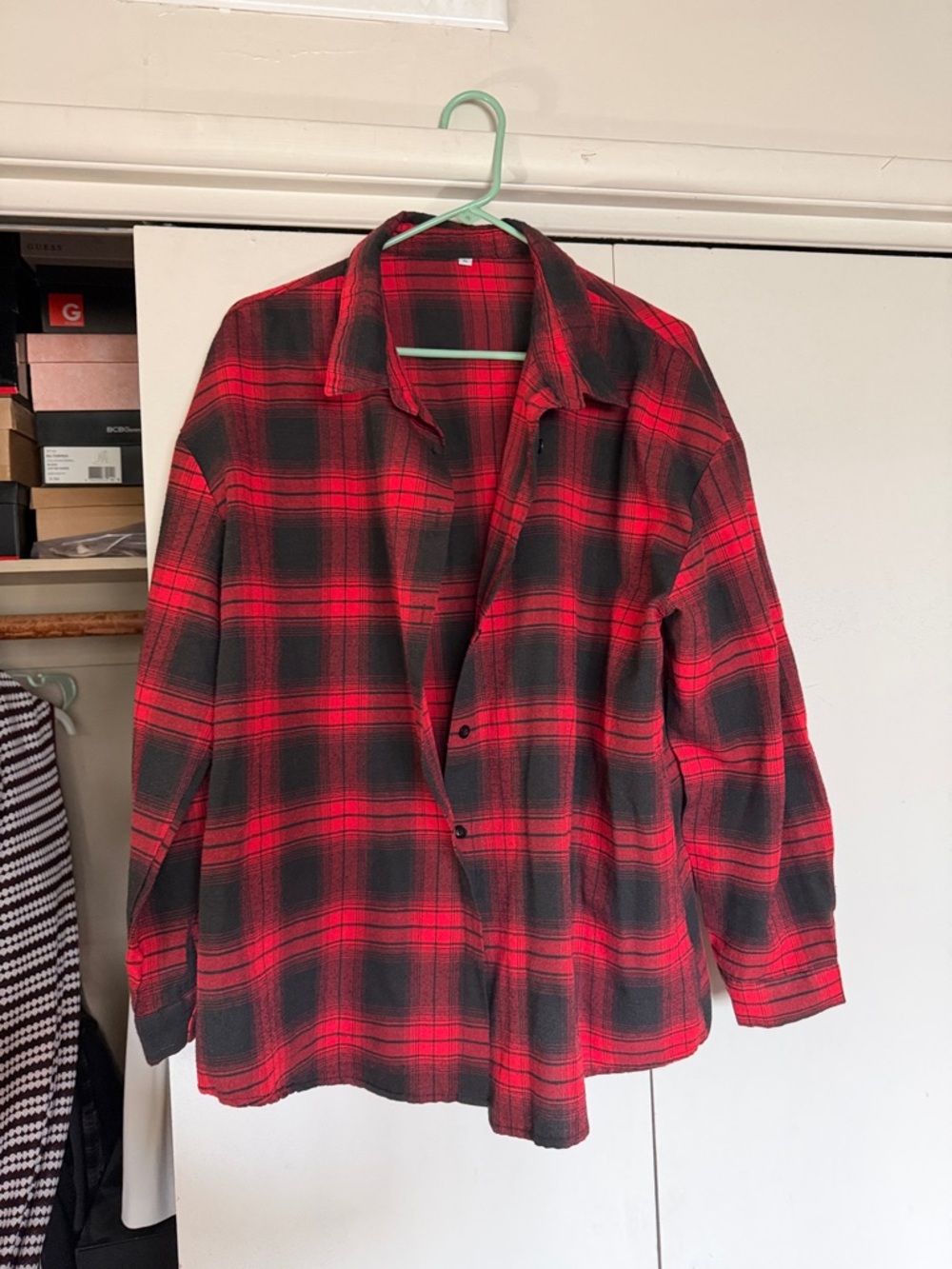 Red & Black Plaid Men's Flannel Shirt